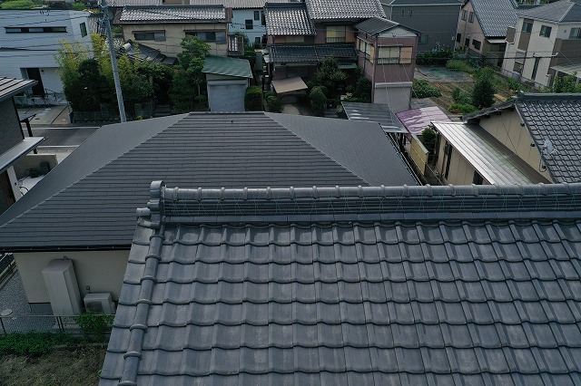 ドローンを使った棟の確認